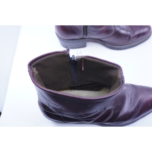 Double-H Men’s 8.5 EE #1528 S/T Western Vintage Work Boots USA Zip Up Non Slip - Picture 8 of 8